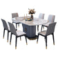 Foldable Modern Sintered Stone Dining Room Set with Round Top and Pedestal Base Furniture 7 Piece Set Clearhalo 'Dining Room Sets' 'Dining Tables & Seating' 'dining_room_set' 'furn' 'furn_dining_room_set' 'Furniture' 'furniture_dining_room_set' 'Kitchen & Dining Furniture' 'kitchen&dining_furn' 'kitchen' 3486082