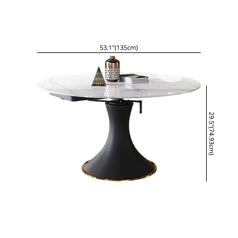 Modern Foldable Sintered Stone Dining Room Set with Black Base Dining Furniture for Home Use Clearhalo 'Dining Room Sets' 'Dining Tables & Seating' 'dining_room_set' 'furn' 'furn_dining_room_set' 'Furniture' 'furniture_dining_room_set' 'Kitchen & Dining Furniture' 'kitchen&dining_furn' 'kitchen' 3486102