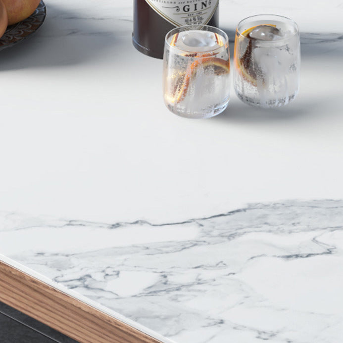 Modern Kitchen Dining Room Set with Sintered Stone Top and Solid Wood Base Dining Furniture Clearhalo 'Dining Room Sets' 'Dining Tables & Seating' 'dining_room_set' 'furn' 'furn_dining_room_set' 'Furniture' 'furniture_dining_room_set' 'Kitchen & Dining Furniture' 'kitchen&dining_furn' 'kitchen' 3486110