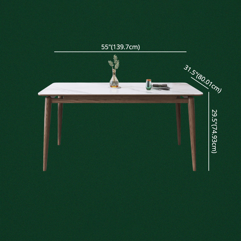 Modern Kitchen Dining Room Set with Sintered Stone Top and Solid Wood Base Dining Furniture Clearhalo 'Dining Room Sets' 'Dining Tables & Seating' 'dining_room_set' 'furn' 'furn_dining_room_set' 'Furniture' 'furniture_dining_room_set' 'Kitchen & Dining Furniture' 'kitchen&dining_furn' 'kitchen' 3486114