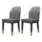 Metal Contemporary Dining Room Chairs Metallic Finish Wingback Side Chairs Dark Gray 2 Piece Set Brass Gold Clearhalo ' kitchen&dining_furn' 'Dining Chairs' 'Dining Tables & Seating' 'dining_chair' 'furn' 'furn_dining_chair' 'Furniture' 'furniture_dining_chair' 'Kitchen & Dining Furniture' 'kitchen' 3486176