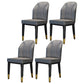 Metal Contemporary Dining Room Chairs Metallic Finish Wingback Side Chairs Dark Gray 4 Piece Set Brass Gold Clearhalo ' kitchen&dining_furn' 'Dining Chairs' 'Dining Tables & Seating' 'dining_chair' 'furn' 'furn_dining_chair' 'Furniture' 'furniture_dining_chair' 'Kitchen & Dining Furniture' 'kitchen' 3486177