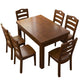 Traditional Standard Height Solid Wood Dining Table Rectangle Dining Room Set For Home Clearhalo 'Dining Room Sets' 'Dining Tables & Seating' 'dining_room_set' 'furn' 'furn_dining_room_set' 'Furniture' 'furniture_dining_room_set' 'Kitchen & Dining Furniture' 'kitchen&dining_furn' 'kitchen' 3490890