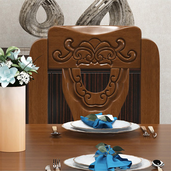 Traditional Style Rectangular Dining RoomTable Set for 6 with Parson Chairs Walnut Dining Set Clearhalo 'Dining Room Sets' 'Dining Tables & Seating' 'dining_room_set' 'furn' 'furn_dining_room_set' 'Furniture' 'furniture_dining_room_set' 'Kitchen & Dining Furniture' 'kitchen&dining_furn' 'kitchen' 3490903