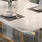 Home Scandinavian Style Sintered Stone Dining Bench Set Rectangular Dining Table with Trestle Base Clearhalo 'Dining Room Sets' 'Dining Tables & Seating' 'dining_room_set' 'furn' 'furn_dining_room_set' 'Furniture' 'furniture_dining_room_set' 'Kitchen & Dining Furniture' 'kitchen&dining_furn' 'kitchen' 3490919