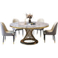 Round Modern Marble Dining Room Set Dining Furniture Set with Metallic Base Clearhalo 'Dining Room Sets' 'Dining Tables & Seating' 'dining_room_set' 'furn' 'furn_dining_room_set' 'Furniture' 'furniture_dining_room_set' 'Kitchen & Dining Furniture' 'kitchen&dining_furn' 'kitchen' 3490932