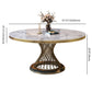 Round Modern Marble Dining Room Set Dining Furniture Set with Metallic Base Clearhalo 'Dining Room Sets' 'Dining Tables & Seating' 'dining_room_set' 'furn' 'furn_dining_room_set' 'Furniture' 'furniture_dining_room_set' 'Kitchen & Dining Furniture' 'kitchen&dining_furn' 'kitchen' 3490937