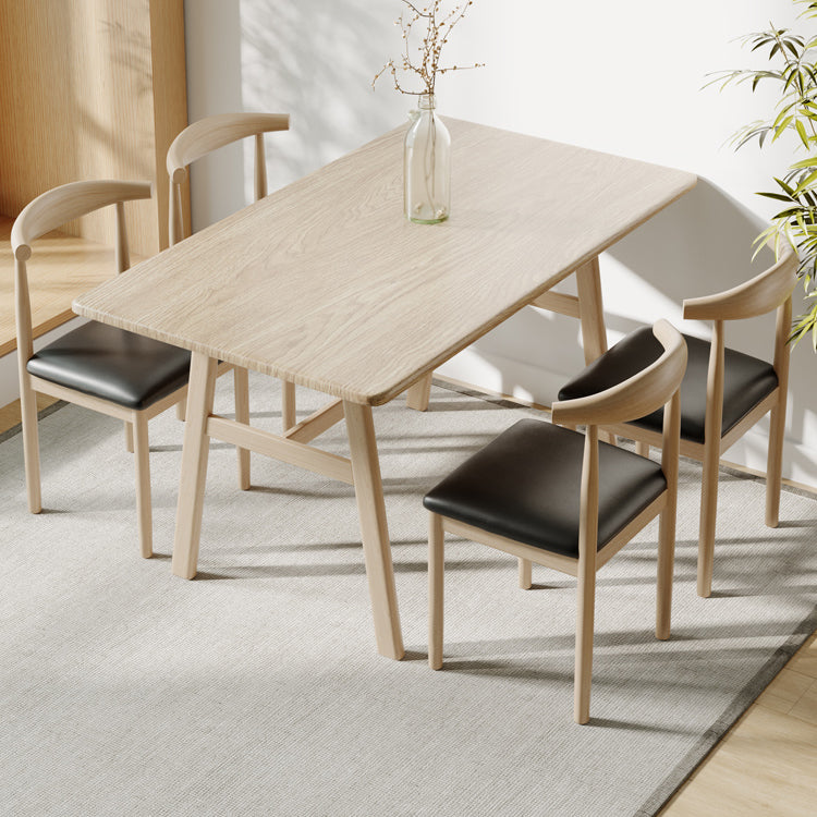 Rectangular Contemporary MDF Dining Room Set Dining Furniture Set with Metallic Base Clearhalo 'Dining Room Sets' 'Dining Tables & Seating' 'dining_room_set' 'furn' 'furn_dining_room_set' 'Furniture' 'furniture_dining_room_set' 'Kitchen & Dining Furniture' 'kitchen&dining_furn' 'kitchen' 3490941