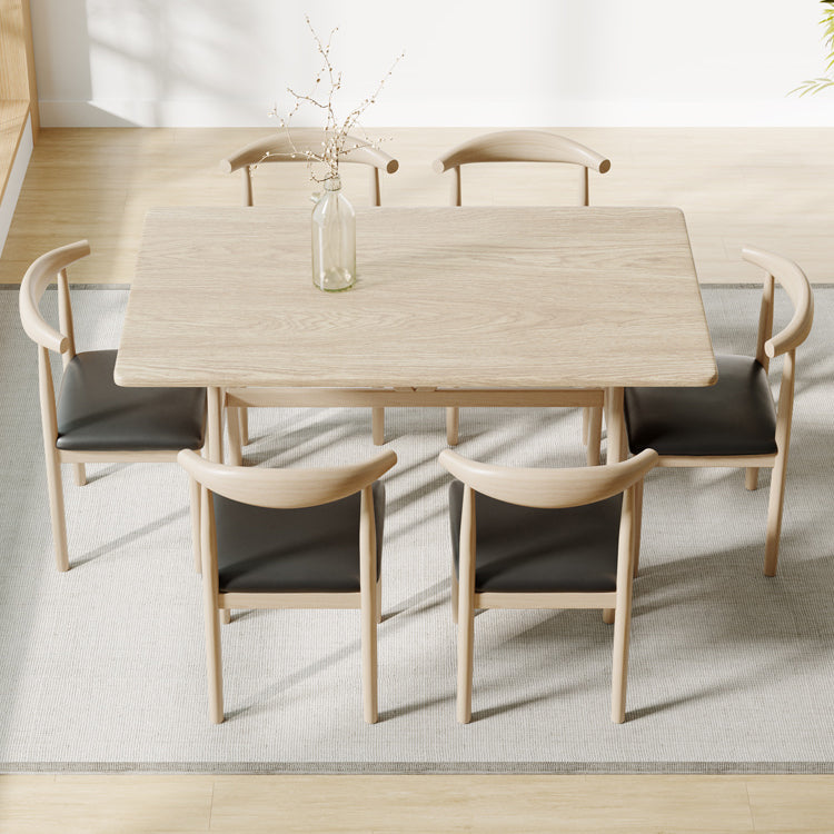 Rectangular Contemporary MDF Dining Room Set Dining Furniture Set with Metallic Base Clearhalo 'Dining Room Sets' 'Dining Tables & Seating' 'dining_room_set' 'furn' 'furn_dining_room_set' 'Furniture' 'furniture_dining_room_set' 'Kitchen & Dining Furniture' 'kitchen&dining_furn' 'kitchen' 3490944