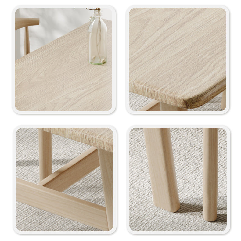 Rectangular Contemporary MDF Dining Room Set Dining Furniture Set with Metallic Base Clearhalo 'Dining Room Sets' 'Dining Tables & Seating' 'dining_room_set' 'furn' 'furn_dining_room_set' 'Furniture' 'furniture_dining_room_set' 'Kitchen & Dining Furniture' 'kitchen&dining_furn' 'kitchen' 3490950