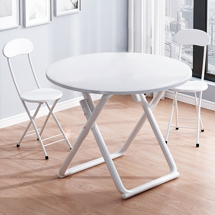 Modern Wooden Dining Room Set with Round Table Space-Saving Design Dining Table Furniture Clearhalo 'Dining Room Sets' 'Dining Tables & Seating' 'dining_room_set' 'furn' 'furn_dining_room_set' 'Furniture' 'furniture_dining_room_set' 'Kitchen & Dining Furniture' 'kitchen&dining_furn' 'kitchen' 3490962