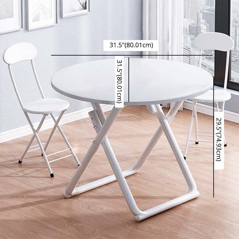 Modern Wooden Dining Room Set with Round Table Space-Saving Design Dining Table Furniture Clearhalo 'Dining Room Sets' 'Dining Tables & Seating' 'dining_room_set' 'furn' 'furn_dining_room_set' 'Furniture' 'furniture_dining_room_set' 'Kitchen & Dining Furniture' 'kitchen&dining_furn' 'kitchen' 3490966