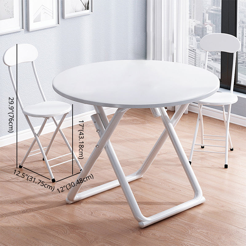 Modern Wooden Dining Room Set with Round Table Space-Saving Design Dining Table Furniture Clearhalo 'Dining Room Sets' 'Dining Tables & Seating' 'dining_room_set' 'furn' 'furn_dining_room_set' 'Furniture' 'furniture_dining_room_set' 'Kitchen & Dining Furniture' 'kitchen&dining_furn' 'kitchen' 3490967