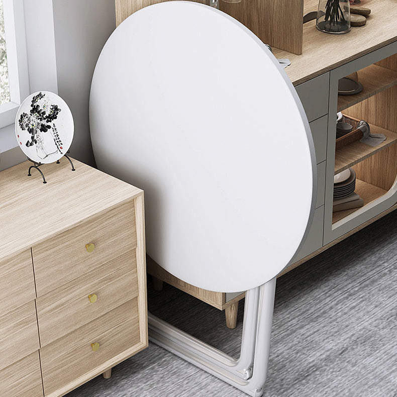 Modern Wooden Dining Room Set with Round Table Space-Saving Design Dining Table Furniture Clearhalo 'Dining Room Sets' 'Dining Tables & Seating' 'dining_room_set' 'furn' 'furn_dining_room_set' 'Furniture' 'furniture_dining_room_set' 'Kitchen & Dining Furniture' 'kitchen&dining_furn' 'kitchen' 3490968