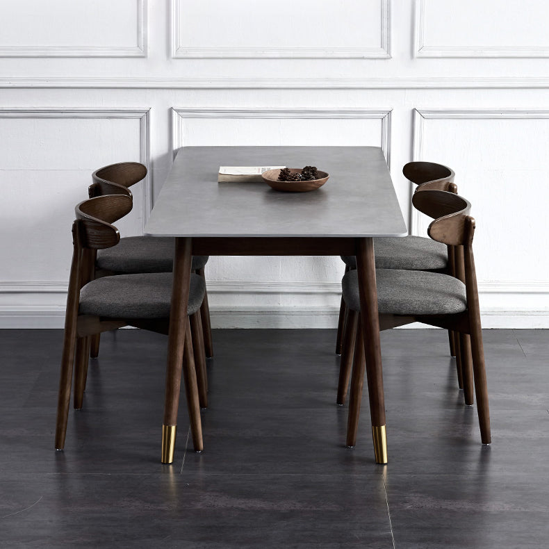 Modern Sintered Stone Dining Room Set with Rectangle Table Home Use Dining Table Furniture Clearhalo 'Dining Room Sets' 'Dining Tables & Seating' 'dining_room_set' 'furn' 'furn_dining_room_set' 'Furniture' 'furniture_dining_room_set' 'Kitchen & Dining Furniture' 'kitchen&dining_furn' 'kitchen' 3490981