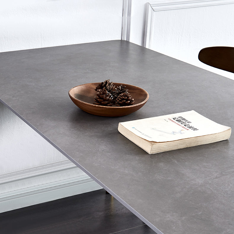 Modern Sintered Stone Dining Room Set with Rectangle Table Home Use Dining Table Furniture Clearhalo 'Dining Room Sets' 'Dining Tables & Seating' 'dining_room_set' 'furn' 'furn_dining_room_set' 'Furniture' 'furniture_dining_room_set' 'Kitchen & Dining Furniture' 'kitchen&dining_furn' 'kitchen' 3490987