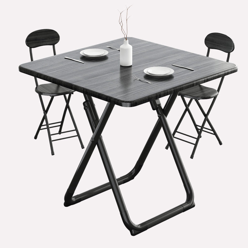 Modern Wooden Dining Room Set Round Space-Saving Design Dining Table Furniture Black 3 Piece Set Clearhalo 'Dining Room Sets' 'Dining Tables & Seating' 'dining_room_set' 'furn' 'furn_dining_room_set' 'Furniture' 'furniture_dining_room_set' 'Kitchen & Dining Furniture' 'kitchen&dining_furn' 'kitchen' 3491005