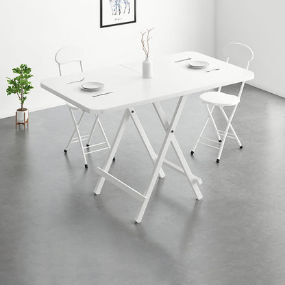 Modern Style Wooden Dining Room Set with Round Table Space-Saving Design Dining Table Furniture White 3 Piece Set Clearhalo 'Dining Room Sets' 'Dining Tables & Seating' 'dining_room_set' 'furn' 'furn_dining_room_set' 'Furniture' 'furniture_dining_room_set' 'Kitchen & Dining Furniture' 'kitchen&dining_furn' 'kitchen' 3491025