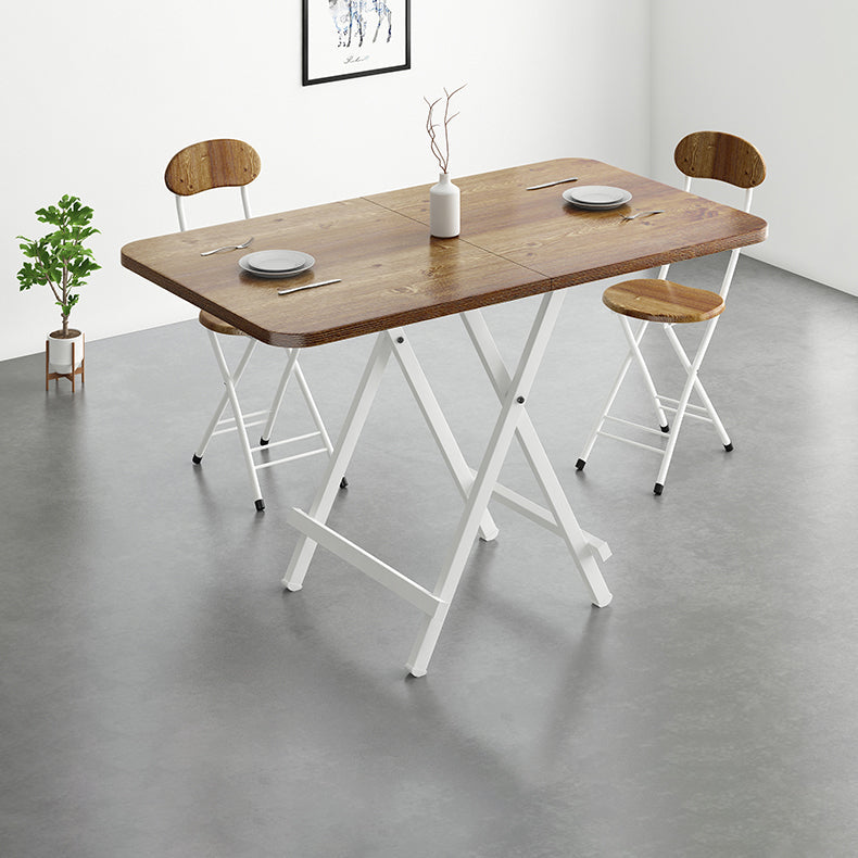 Modern Style Wooden Dining Room Set with Round Table Space-Saving Design Dining Table Furniture Dark Wood 3 Piece Set Clearhalo 'Dining Room Sets' 'Dining Tables & Seating' 'dining_room_set' 'furn' 'furn_dining_room_set' 'Furniture' 'furniture_dining_room_set' 'Kitchen & Dining Furniture' 'kitchen&dining_furn' 'kitchen' 3491026