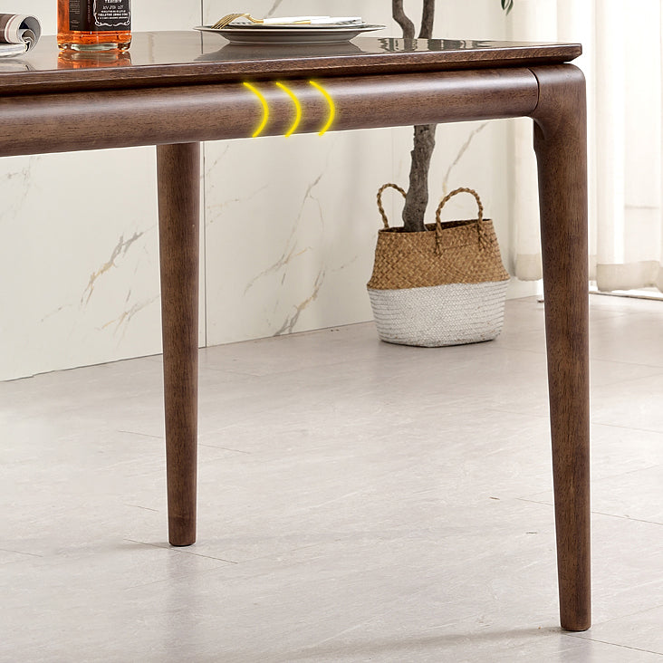 Traditional Solid Wood Dining Room Set with Rectangle Table Dining Table Furniture for Home Clearhalo 'Dining Room Sets' 'Dining Tables & Seating' 'dining_room_set' 'furn' 'furn_dining_room_set' 'Furniture' 'furniture_dining_room_set' 'Kitchen & Dining Furniture' 'kitchen&dining_furn' 'kitchen' 3491045