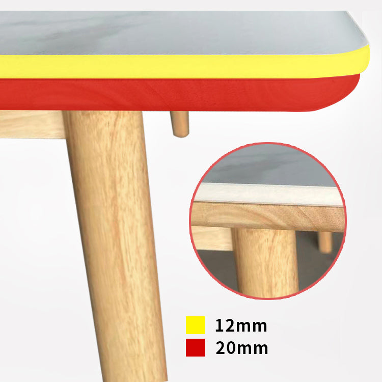 Modern Sintered Stone Dining Room Set with Rectangle Table and Wooden Base Dining Table Furniture Clearhalo 'Dining Room Sets' 'Dining Tables & Seating' 'dining_room_set' 'furn' 'furn_dining_room_set' 'Furniture' 'furniture_dining_room_set' 'Kitchen & Dining Furniture' 'kitchen&dining_furn' 'kitchen' 3491055