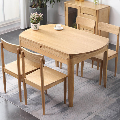 Minimalist Wooden Dining Set Standard Height with 4 Legs Base Dining Room Set for Home Use Clearhalo 'Dining Room Sets' 'Dining Tables & Seating' 'dining_room_set' 'furn' 'furn_dining_room_set' 'Furniture' 'furniture_dining_room_set' 'Kitchen & Dining Furniture' 'kitchen&dining_furn' 'kitchen' 3491063
