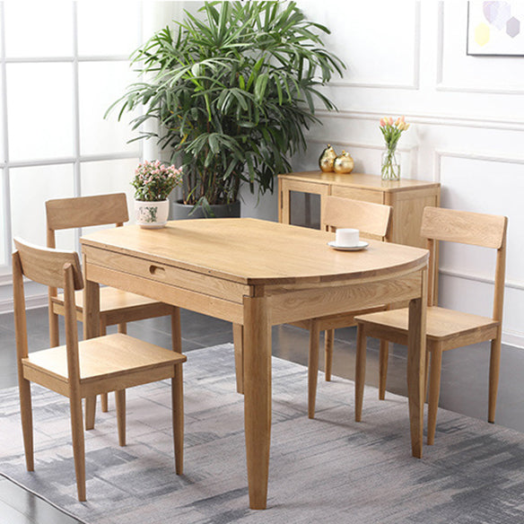 Minimalist Wooden Dining Set Standard Height with 4 Legs Base Dining Room Set for Home Use Clearhalo 'Dining Room Sets' 'Dining Tables & Seating' 'dining_room_set' 'furn' 'furn_dining_room_set' 'Furniture' 'furniture_dining_room_set' 'Kitchen & Dining Furniture' 'kitchen&dining_furn' 'kitchen' 3491064