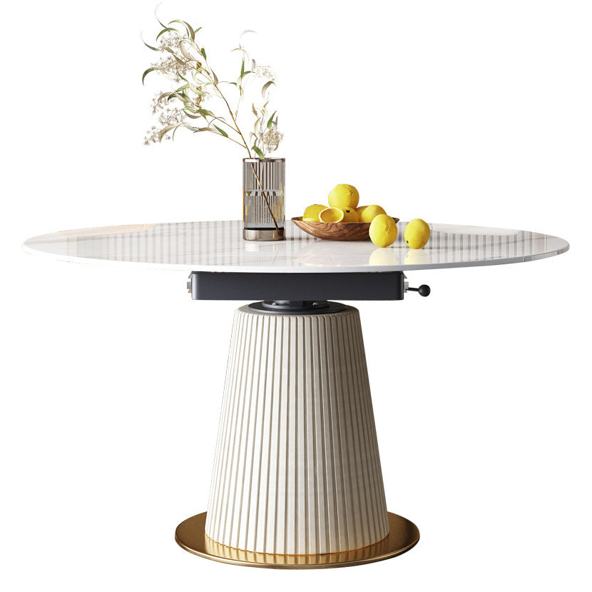 Modern Dining Room Set Standard Height with Sintered Stone Top and White Leg Formal Table Set Clearhalo 'Dining Room Sets' 'Dining Tables & Seating' 'dining_room_set' 'furn' 'furn_dining_room_set' 'Furniture' 'furniture_dining_room_set' 'Kitchen & Dining Furniture' 'kitchen&dining_furn' 'kitchen' 3491082