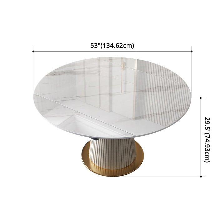 Modern Dining Room Set Standard Height with Sintered Stone Top and White Leg Formal Table Set Clearhalo 'Dining Room Sets' 'Dining Tables & Seating' 'dining_room_set' 'furn' 'furn_dining_room_set' 'Furniture' 'furniture_dining_room_set' 'Kitchen & Dining Furniture' 'kitchen&dining_furn' 'kitchen' 3491088
