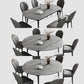 Extendable Modern Dining Room Set with Sintered Stone Top and Black Leg Formal Table Set Clearhalo 'Dining Room Sets' 'Dining Tables & Seating' 'dining_room_set' 'furn' 'furn_dining_room_set' 'Furniture' 'furniture_dining_room_set' 'Kitchen & Dining Furniture' 'kitchen&dining_furn' 'kitchen' 3491107