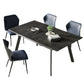 Modern Folding Dining Room Set Rectangle Sintered Stone with 4 Legs Base Formal Kitchen Table Set Clearhalo 'Dining Room Sets' 'Dining Tables & Seating' 'dining_room_set' 'furn' 'furn_dining_room_set' 'Furniture' 'furniture_dining_room_set' 'Kitchen & Dining Furniture' 'kitchen&dining_furn' 'kitchen' 3491127