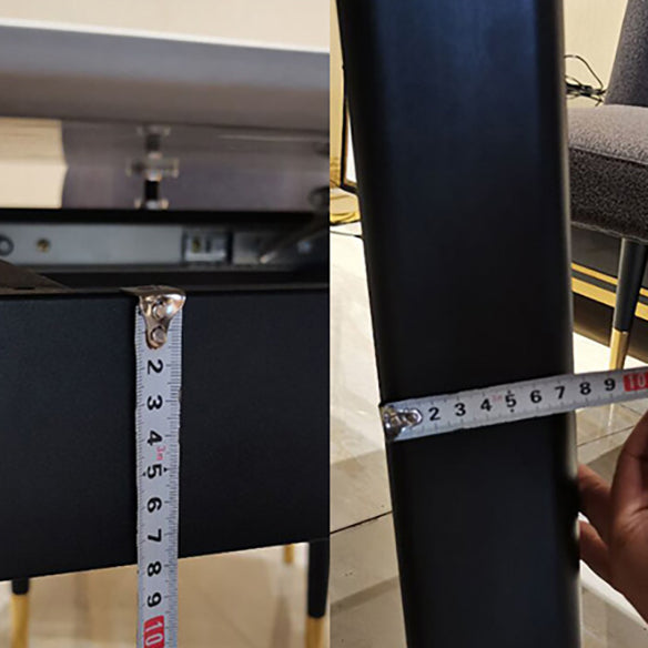 Modern Folding Dining Room Set Rectangle Sintered Stone with 4 Legs Base Formal Kitchen Table Set Clearhalo 'Dining Room Sets' 'Dining Tables & Seating' 'dining_room_set' 'furn' 'furn_dining_room_set' 'Furniture' 'furniture_dining_room_set' 'Kitchen & Dining Furniture' 'kitchen&dining_furn' 'kitchen' 3491129