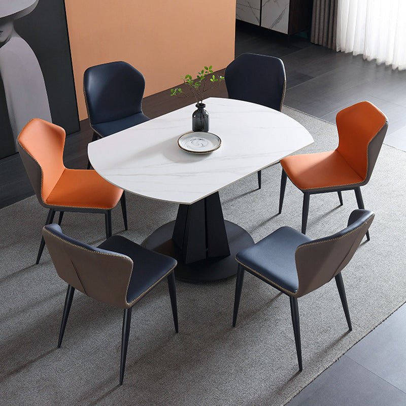 Modern Kitchen Folding Dining Furniture Set with Round Table Formal Dining Room Table Set Clearhalo 'Dining Room Sets' 'Dining Tables & Seating' 'dining_room_set' 'furn' 'furn_dining_room_set' 'Furniture' 'furniture_dining_room_set' 'Kitchen & Dining Furniture' 'kitchen&dining_furn' 'kitchen' 3491137