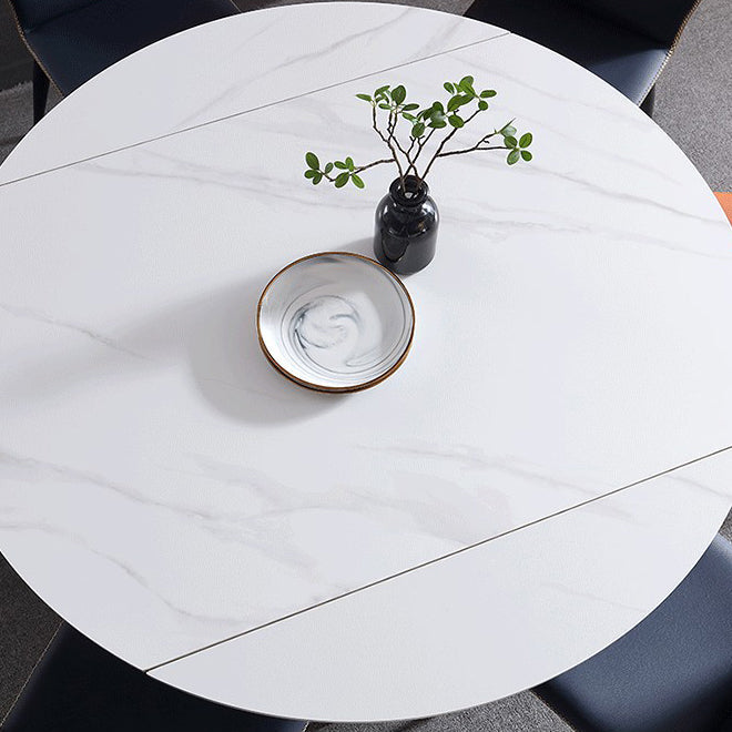 Modern Kitchen Folding Dining Furniture Set with Round Table Formal Dining Room Table Set Clearhalo 'Dining Room Sets' 'Dining Tables & Seating' 'dining_room_set' 'furn' 'furn_dining_room_set' 'Furniture' 'furniture_dining_room_set' 'Kitchen & Dining Furniture' 'kitchen&dining_furn' 'kitchen' 3491143