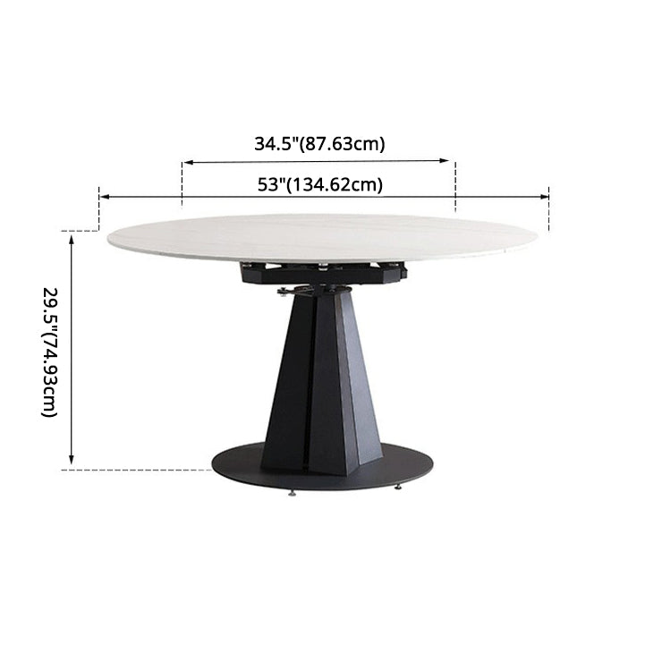 Modern Kitchen Folding Dining Furniture Set with Round Table Formal Dining Room Table Set Clearhalo 'Dining Room Sets' 'Dining Tables & Seating' 'dining_room_set' 'furn' 'furn_dining_room_set' 'Furniture' 'furniture_dining_room_set' 'Kitchen & Dining Furniture' 'kitchen&dining_furn' 'kitchen' 3491145