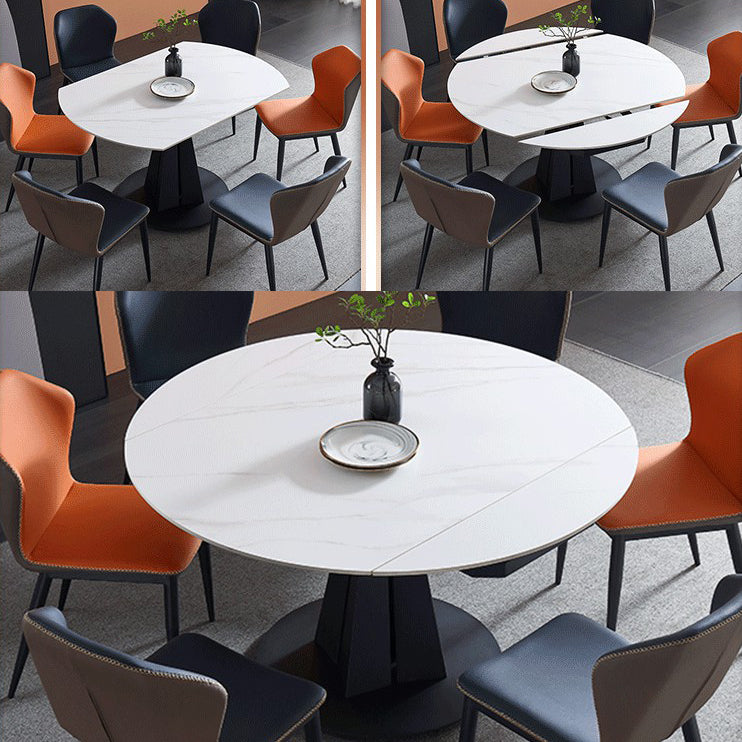 Modern Kitchen Folding Dining Furniture Set with Round Table Formal Dining Room Table Set Clearhalo 'Dining Room Sets' 'Dining Tables & Seating' 'dining_room_set' 'furn' 'furn_dining_room_set' 'Furniture' 'furniture_dining_room_set' 'Kitchen & Dining Furniture' 'kitchen&dining_furn' 'kitchen' 3491148