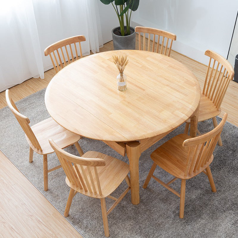 Modern Wooden Foldable Furniture Standard Height Formal Dining Room Table Set for Home Use 7 Piece Set Clearhalo 'Dining Room Sets' 'Dining Tables & Seating' 'dining_room_set' 'furn' 'furn_dining_room_set' 'Furniture' 'furniture_dining_room_set' 'Kitchen & Dining Furniture' 'kitchen&dining_furn' 'kitchen' 3491151