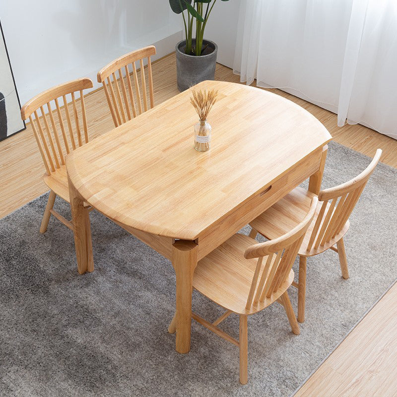Modern Wooden Foldable Furniture Standard Height Formal Dining Room Table Set for Home Use 5 Piece Set Clearhalo 'Dining Room Sets' 'Dining Tables & Seating' 'dining_room_set' 'furn' 'furn_dining_room_set' 'Furniture' 'furniture_dining_room_set' 'Kitchen & Dining Furniture' 'kitchen&dining_furn' 'kitchen' 3491152
