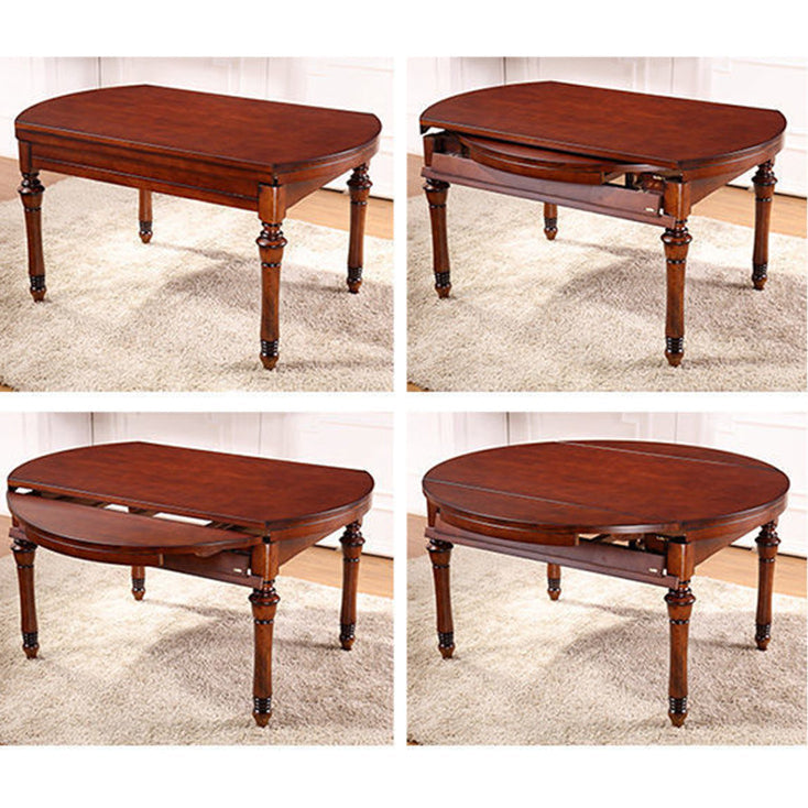 Traditional Solid Wood Dining Set Standard Height with Folding Top Dining Room Set Clearhalo 'Dining Room Sets' 'Dining Tables & Seating' 'dining_room_set' 'furn' 'furn_dining_room_set' 'Furniture' 'furniture_dining_room_set' 'Kitchen & Dining Furniture' 'kitchen&dining_furn' 'kitchen' 3491176