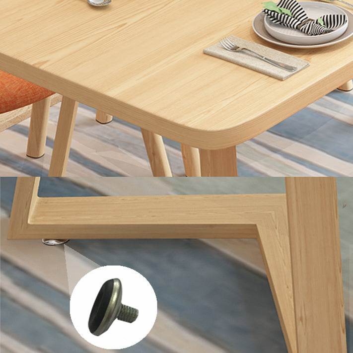 Fixed Contemporary Solid Wood Dining Room Set with Rectangle Shape Dining Set for Restaurant Clearhalo 'Dining Room Sets' 'Dining Tables & Seating' 'dining_room_set' 'furn' 'furn_dining_room_set' 'Furniture' 'furniture_dining_room_set' 'Kitchen & Dining Furniture' 'kitchen&dining_furn' 'kitchen' 3491213