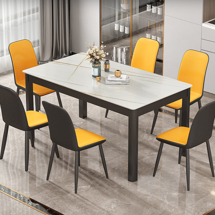 Modern Sintered Stone Dinette Set with Rectangle Table Dining Room Furniture for Dining Room Clearhalo 'Dining Room Sets' 'Dining Tables & Seating' 'dining_room_set' 'furn' 'furn_dining_room_set' 'Furniture' 'furniture_dining_room_set' 'Kitchen & Dining Furniture' 'kitchen&dining_furn' 'kitchen' 3491230