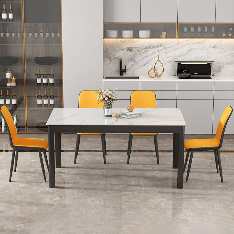 Modern Sintered Stone Dinette Set with Rectangle Table Dining Room Furniture for Dining Room 5 Piece Set Clearhalo 'Dining Room Sets' 'Dining Tables & Seating' 'dining_room_set' 'furn' 'furn_dining_room_set' 'Furniture' 'furniture_dining_room_set' 'Kitchen & Dining Furniture' 'kitchen&dining_furn' 'kitchen' 3491231