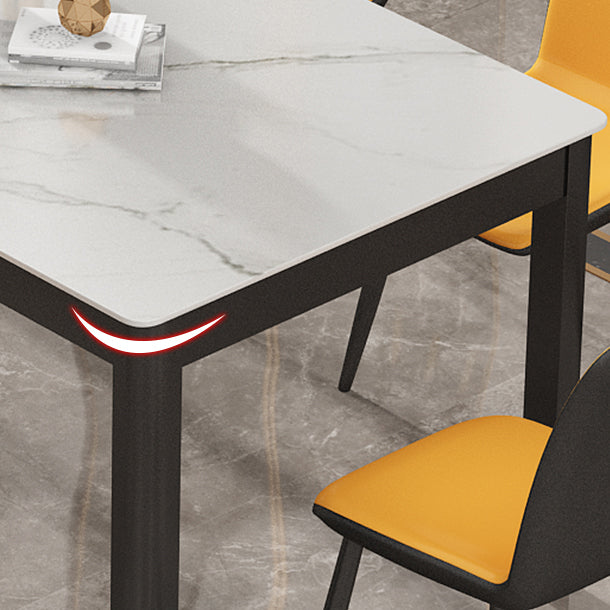 Modern Sintered Stone Dinette Set with Rectangle Table Dining Room Furniture for Dining Room Clearhalo 'Dining Room Sets' 'Dining Tables & Seating' 'dining_room_set' 'furn' 'furn_dining_room_set' 'Furniture' 'furniture_dining_room_set' 'Kitchen & Dining Furniture' 'kitchen&dining_furn' 'kitchen' 3491236