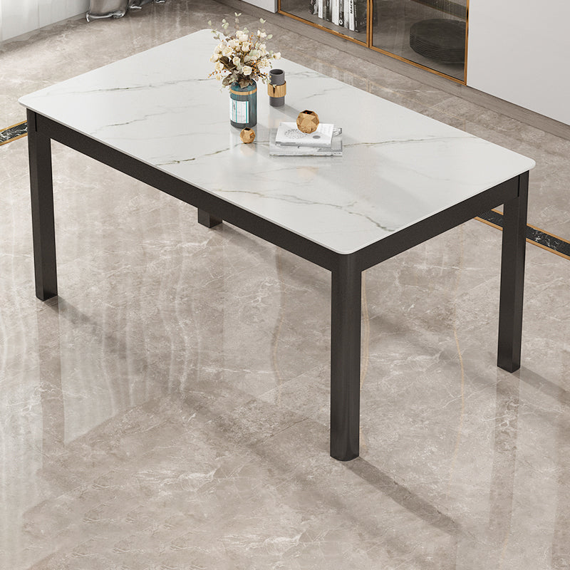 Modern Sintered Stone Dinette Set with Rectangle Table Dining Room Furniture for Dining Room Clearhalo 'Dining Room Sets' 'Dining Tables & Seating' 'dining_room_set' 'furn' 'furn_dining_room_set' 'Furniture' 'furniture_dining_room_set' 'Kitchen & Dining Furniture' 'kitchen&dining_furn' 'kitchen' 3491241