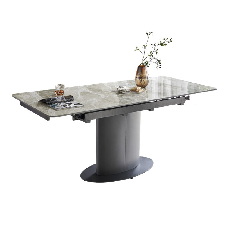 Contemporary Sintered Stone Dining Room Set Rectangle Dining Set with Built-in Storage Layer Clearhalo 'Dining Room Sets' 'Dining Tables & Seating' 'dining_room_set' 'furn' 'furn_dining_room_set' 'Furniture' 'furniture_dining_room_set' 'Kitchen & Dining Furniture' 'kitchen&dining_furn' 'kitchen' 3491246