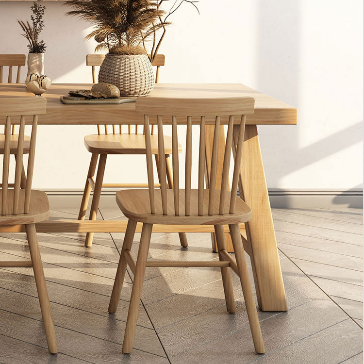 Square Modern Style Dining Room Set Solid Wood Dining Furniture Set with Trestle Table Clearhalo 'Dining Room Sets' 'Dining Tables & Seating' 'dining_room_set' 'furn' 'furn_dining_room_set' 'Furniture' 'furniture_dining_room_set' 'Kitchen & Dining Furniture' 'kitchen&dining_furn' 'kitchen' 3491267