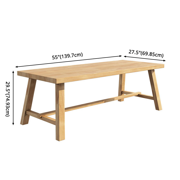 Square Modern Style Dining Room Set Solid Wood Dining Furniture Set with Trestle Table Clearhalo 'Dining Room Sets' 'Dining Tables & Seating' 'dining_room_set' 'furn' 'furn_dining_room_set' 'Furniture' 'furniture_dining_room_set' 'Kitchen & Dining Furniture' 'kitchen&dining_furn' 'kitchen' 3491271
