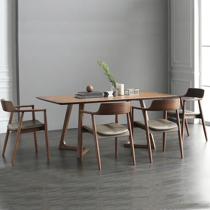 Fixed Contemporary Solid Wood Kitchen Table Set Square Table Furniture for Home Use 5 Piece Set Clearhalo 'Dining Room Sets' 'Dining Tables & Seating' 'dining_room_set' 'furn' 'furn_dining_room_set' 'Furniture' 'furniture_dining_room_set' 'Kitchen & Dining Furniture' 'kitchen&dining_furn' 'kitchen' 3491279