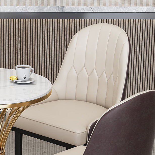 Round Scandinavian Style Dining Room Set Sintered Stone Dining Furniture Set with Metallic Base Clearhalo 'Dining Room Sets' 'Dining Tables & Seating' 'dining_room_set' 'furn' 'furn_dining_room_set' 'Furniture' 'furniture_dining_room_set' 'Kitchen & Dining Furniture' 'kitchen&dining_furn' 'kitchen' 3491296