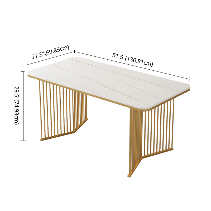 Scandinavian Sintered Stone Dining Room Furniture with Double Pedestal Table Dining Table Sets Clearhalo 'Dining Room Sets' 'Dining Tables & Seating' 'dining_room_set' 'furn' 'furn_dining_room_set' 'Furniture' 'furniture_dining_room_set' 'Kitchen & Dining Furniture' 'kitchen&dining_furn' 'kitchen' 3491309